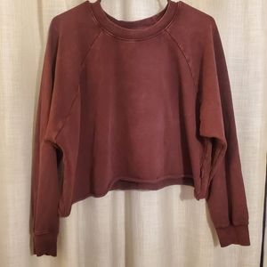 Joy Lab burgundy cropped sweatshirt. XL